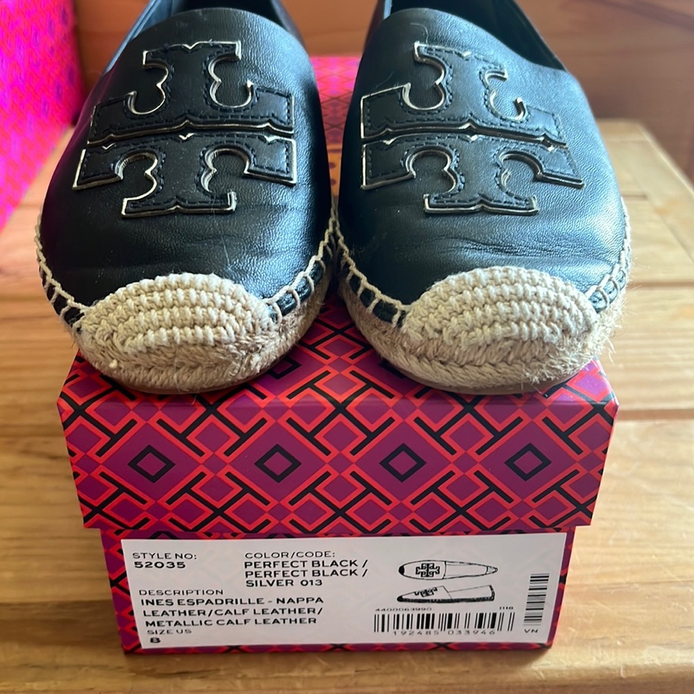 Tory Burch Ines black Espadrilles size 8